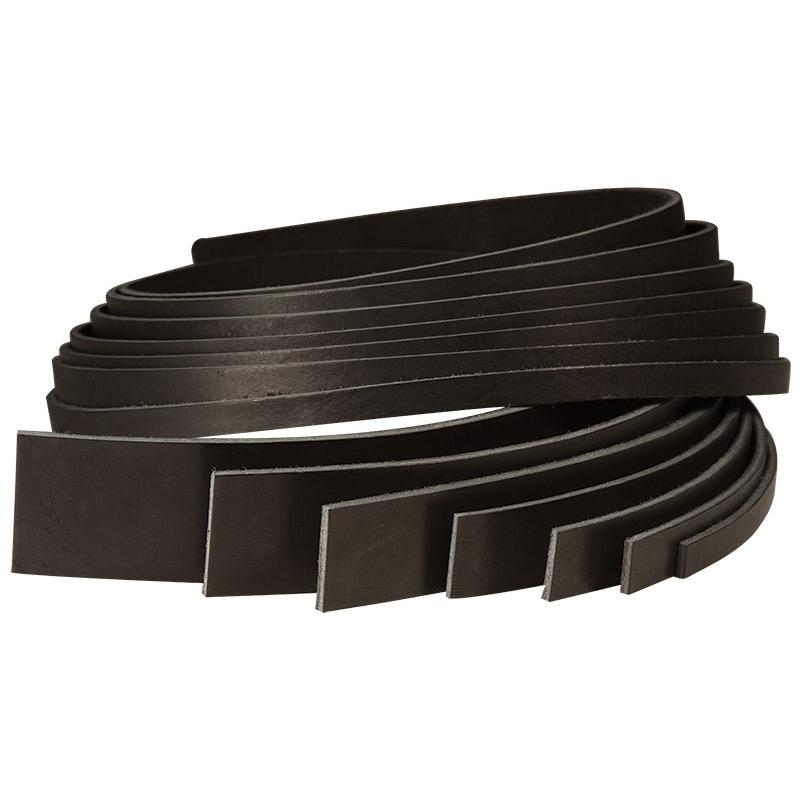 Veg-Tan Black Cowhide Strips