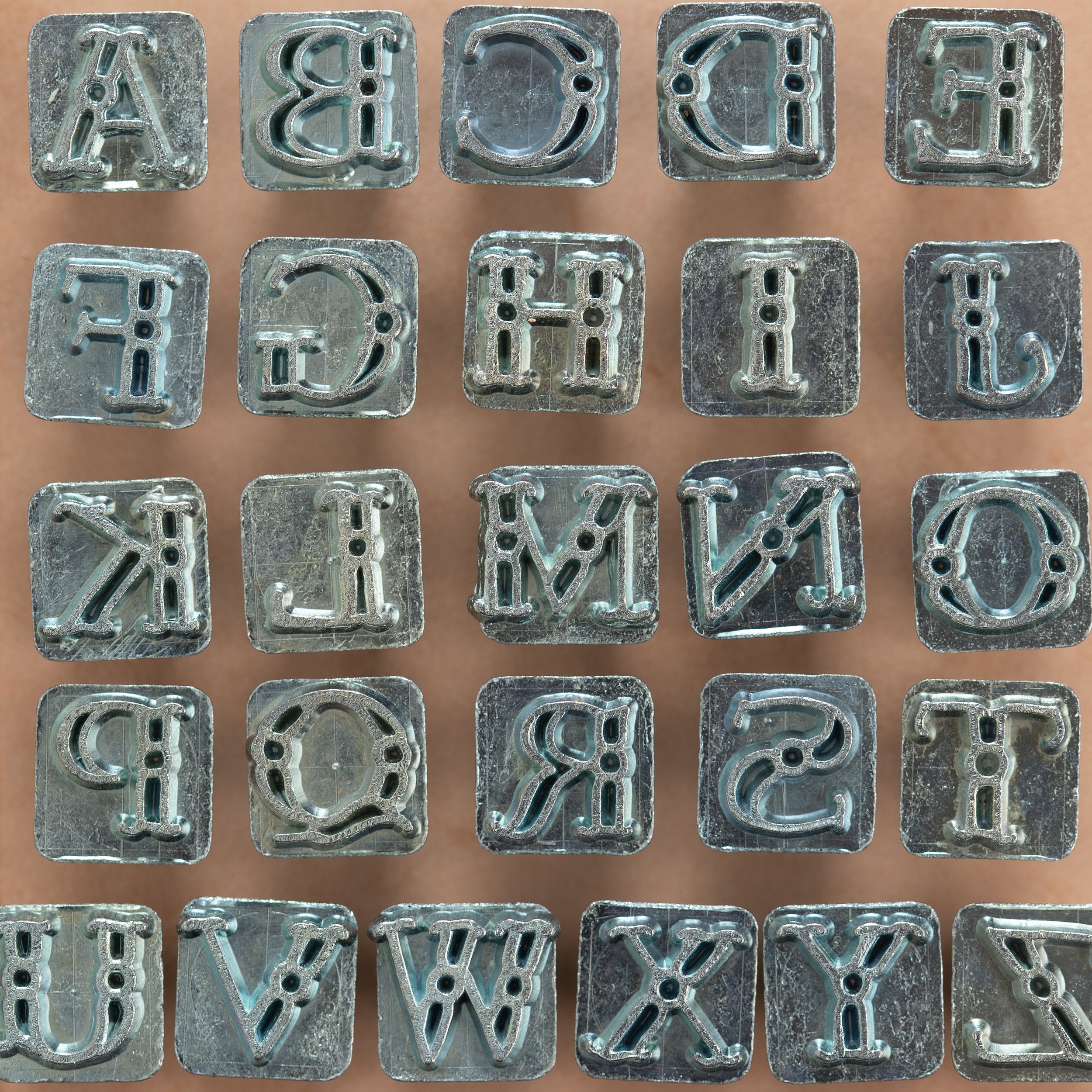 Alphabet Stamp Set Fancy 3/8" (10 mm)
